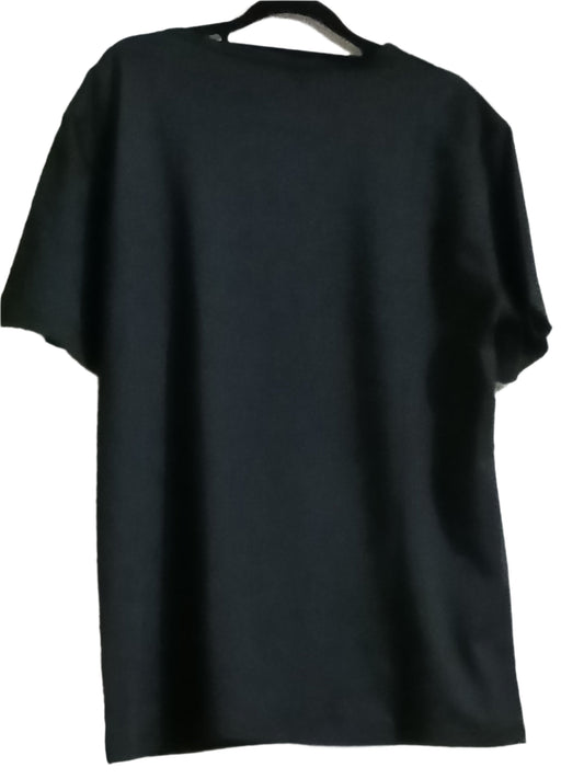 Black T-Shirt with Heart Print