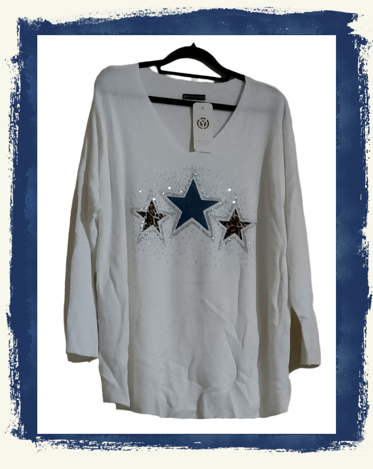 Long Sleeve Lightweight Jumper with Star Detail