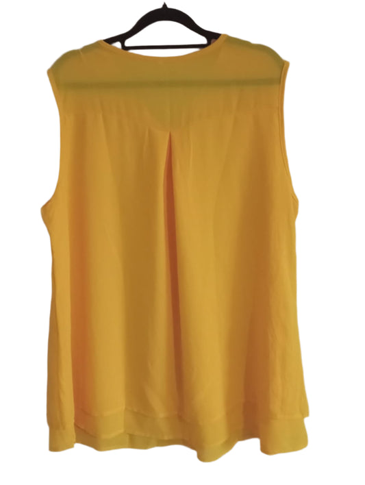 Vibrant Yellow Sleeveless Blouse