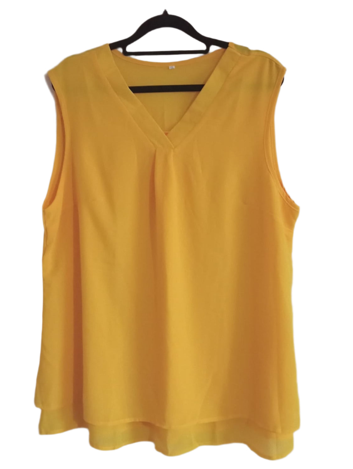 Vibrant Yellow Sleeveless Blouse