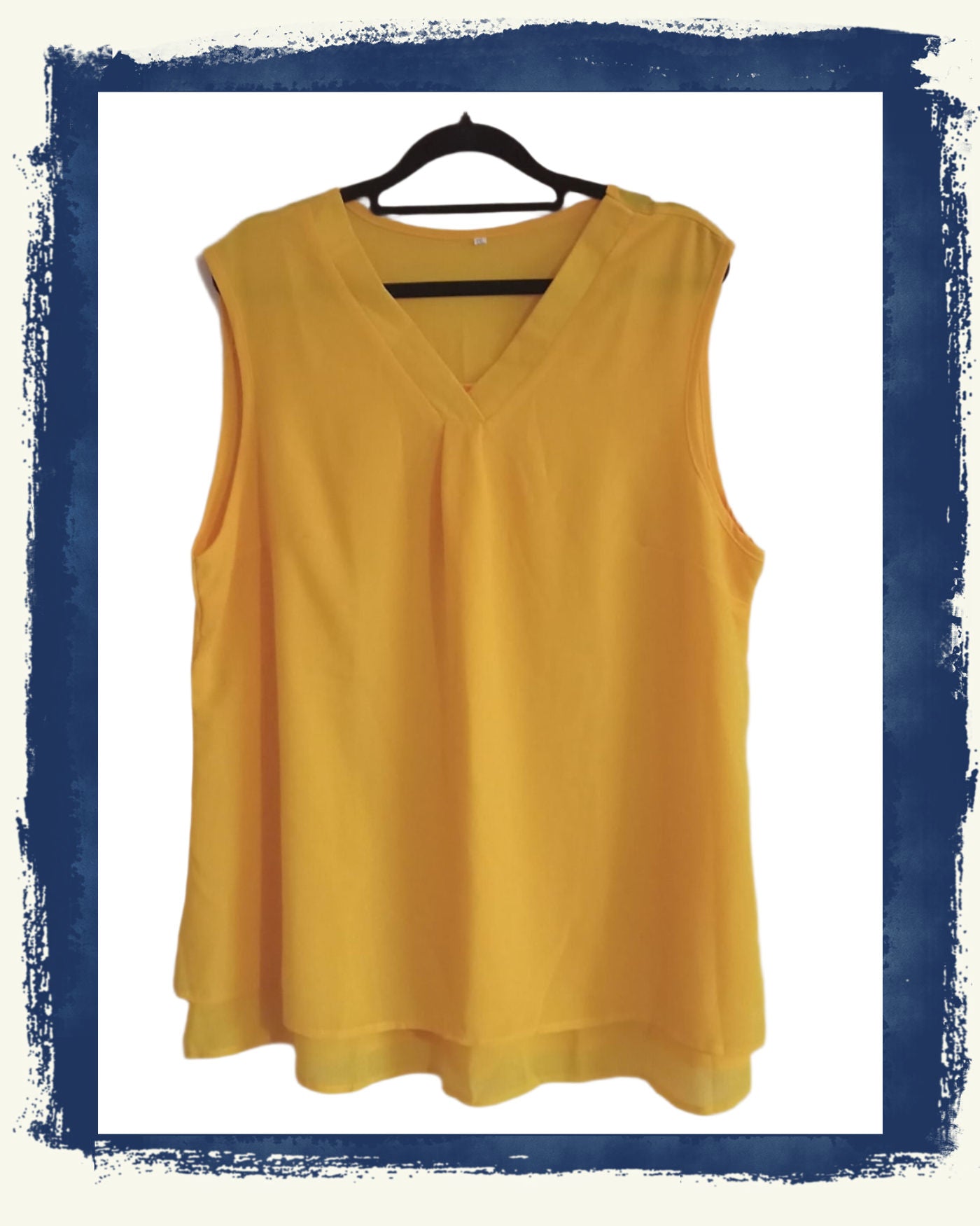 Vibrant Yellow Sleeveless Blouse