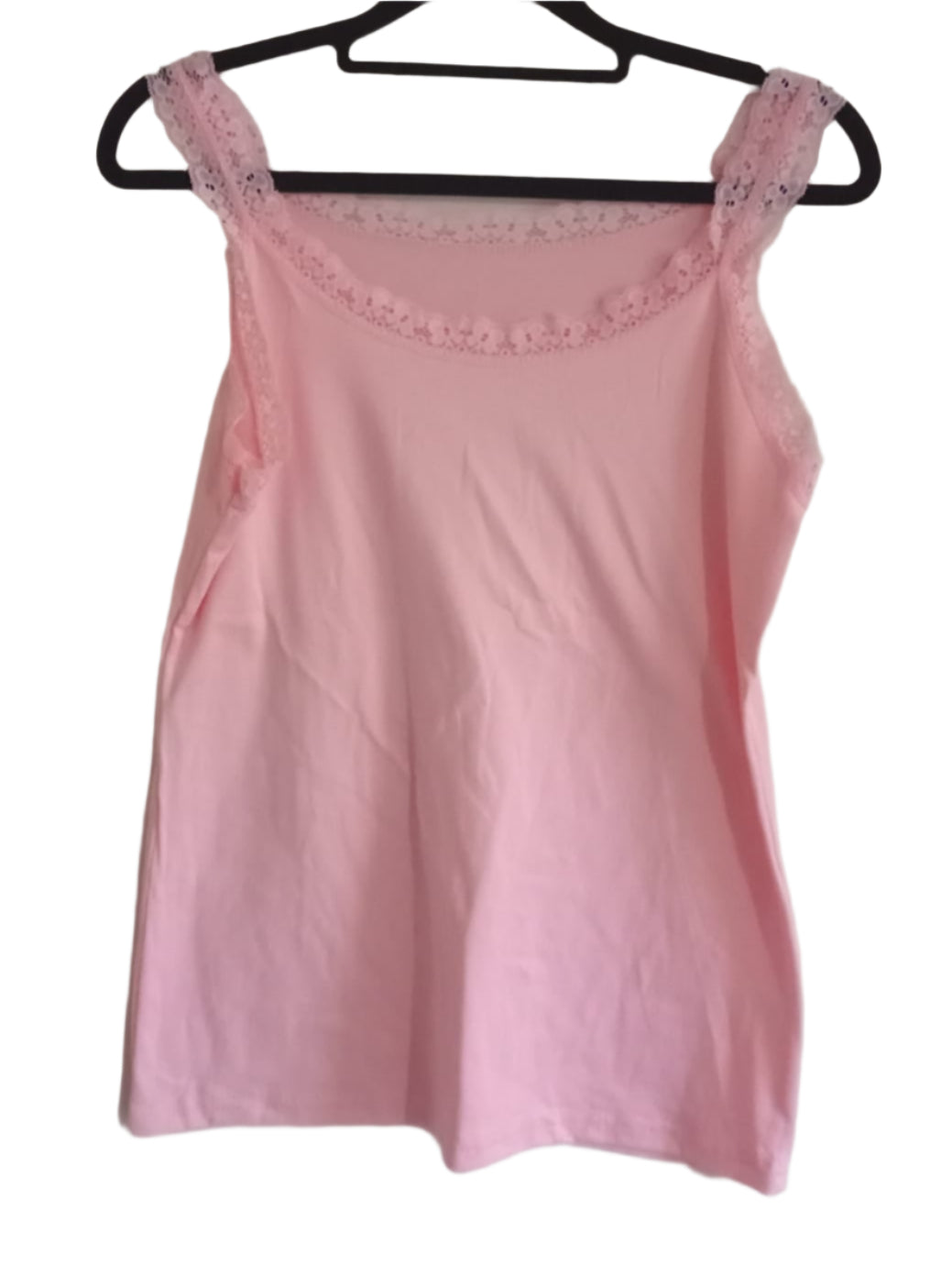 Pack of 6 Lace Trimmed Vest Tops
