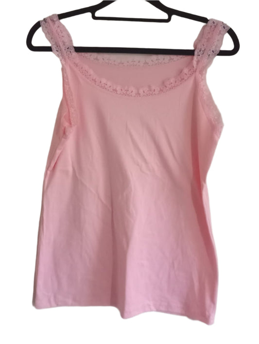 Pack of 6 Lace Trimmed Vest Tops