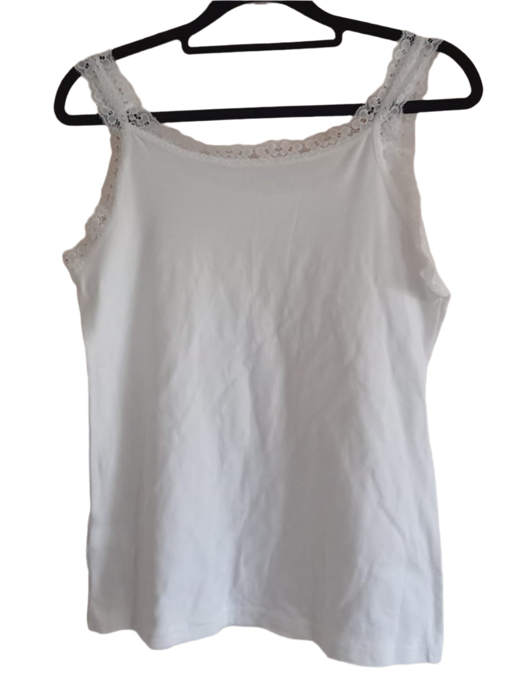 Pack of 6 Lace Trimmed Vest Tops