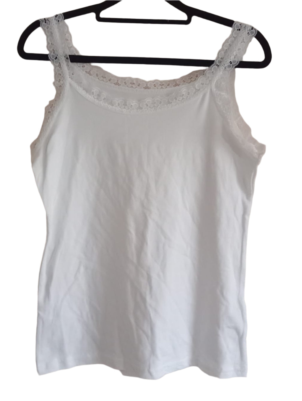 Pack of 6 Lace Trimmed Vest Tops
