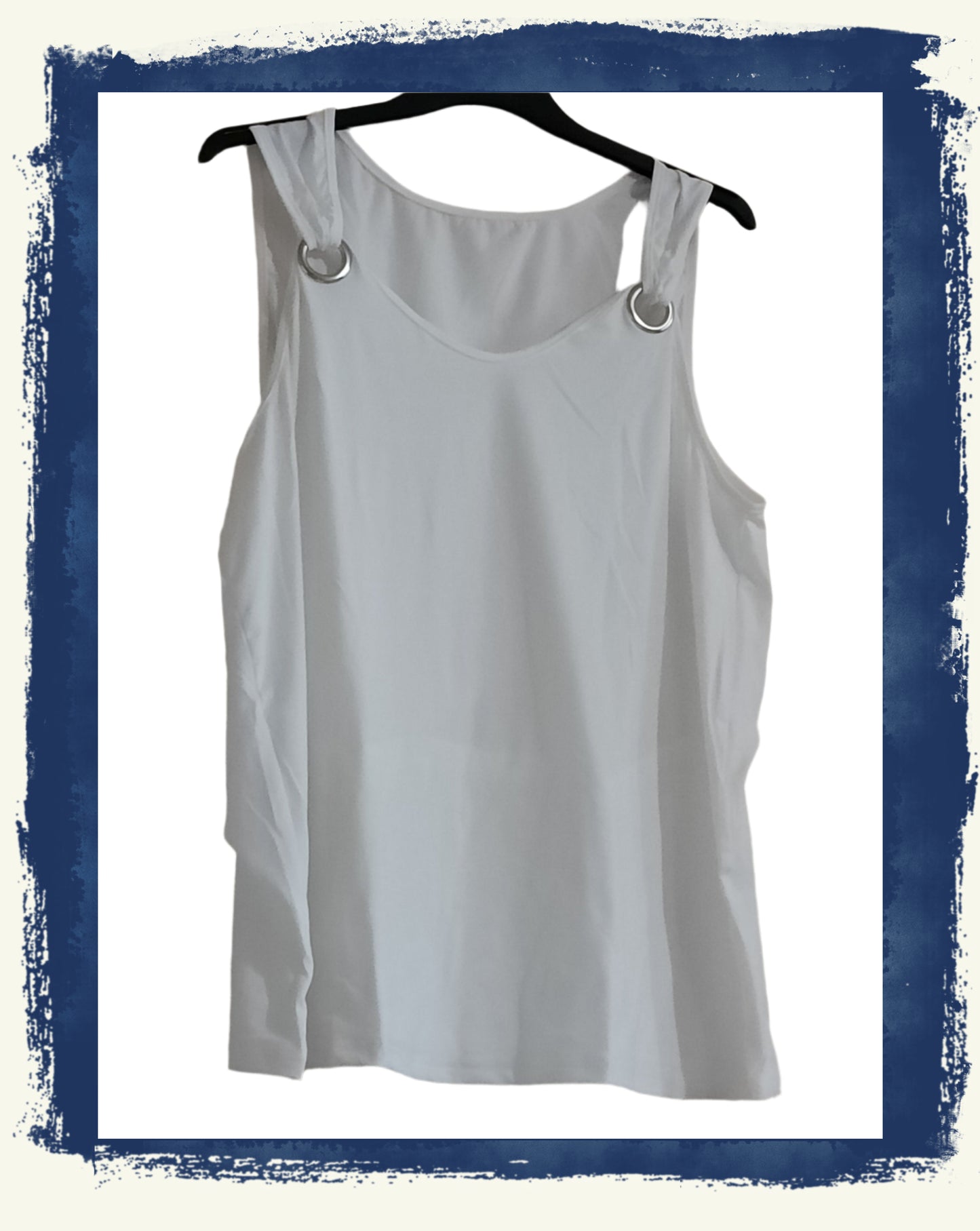 White Top with Metal Eyelets