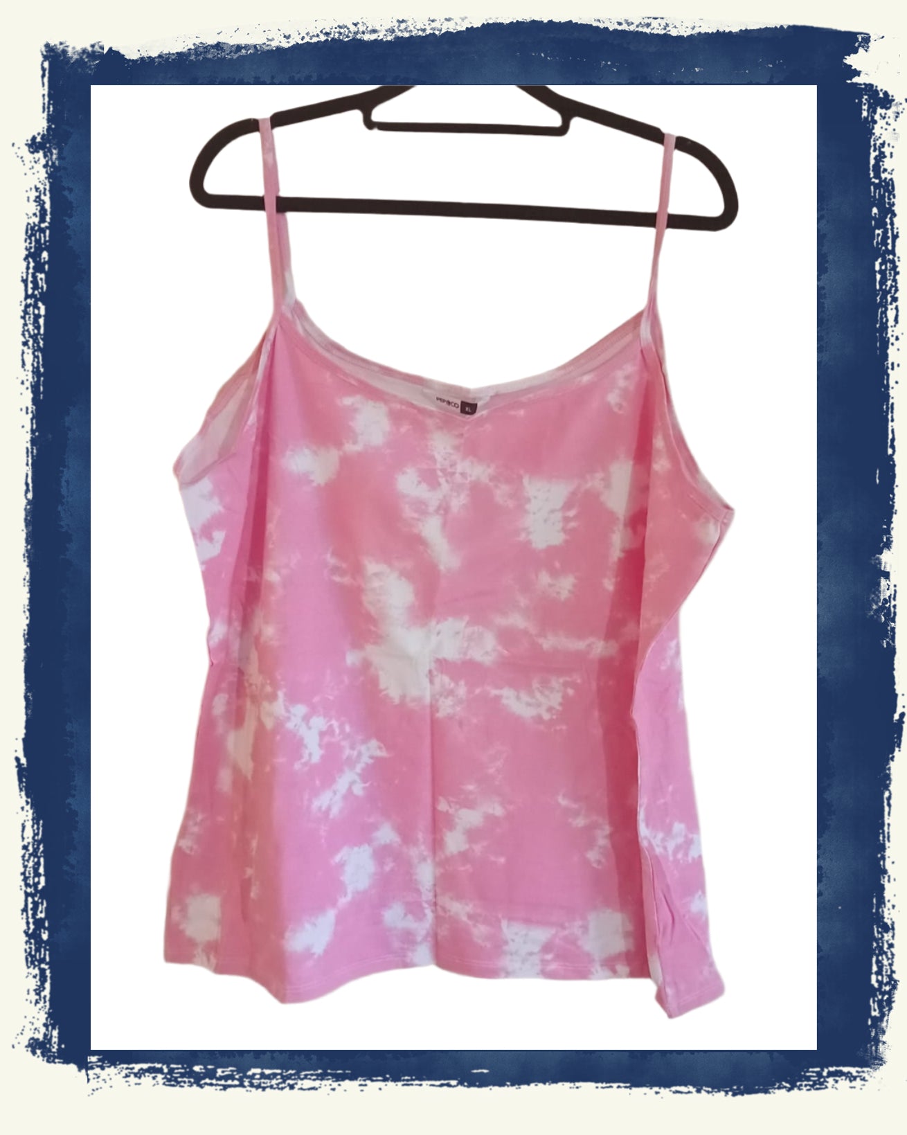 Pink and White Vest Top