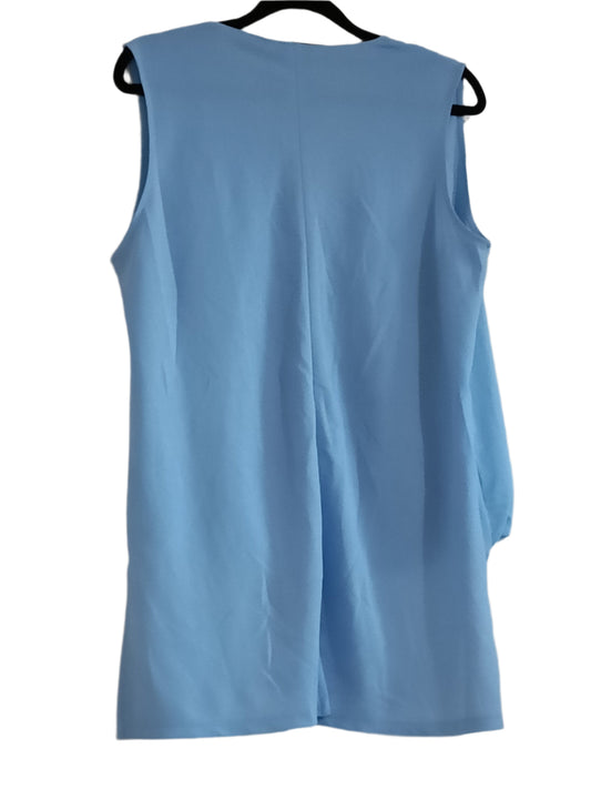 Blue Sleeveless Blouse