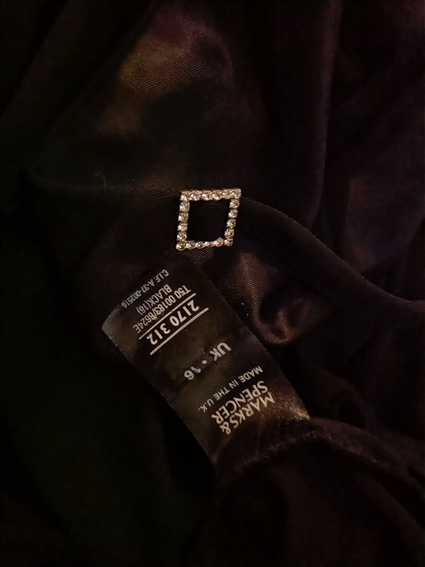 Black Vest Top with Diamante Detail