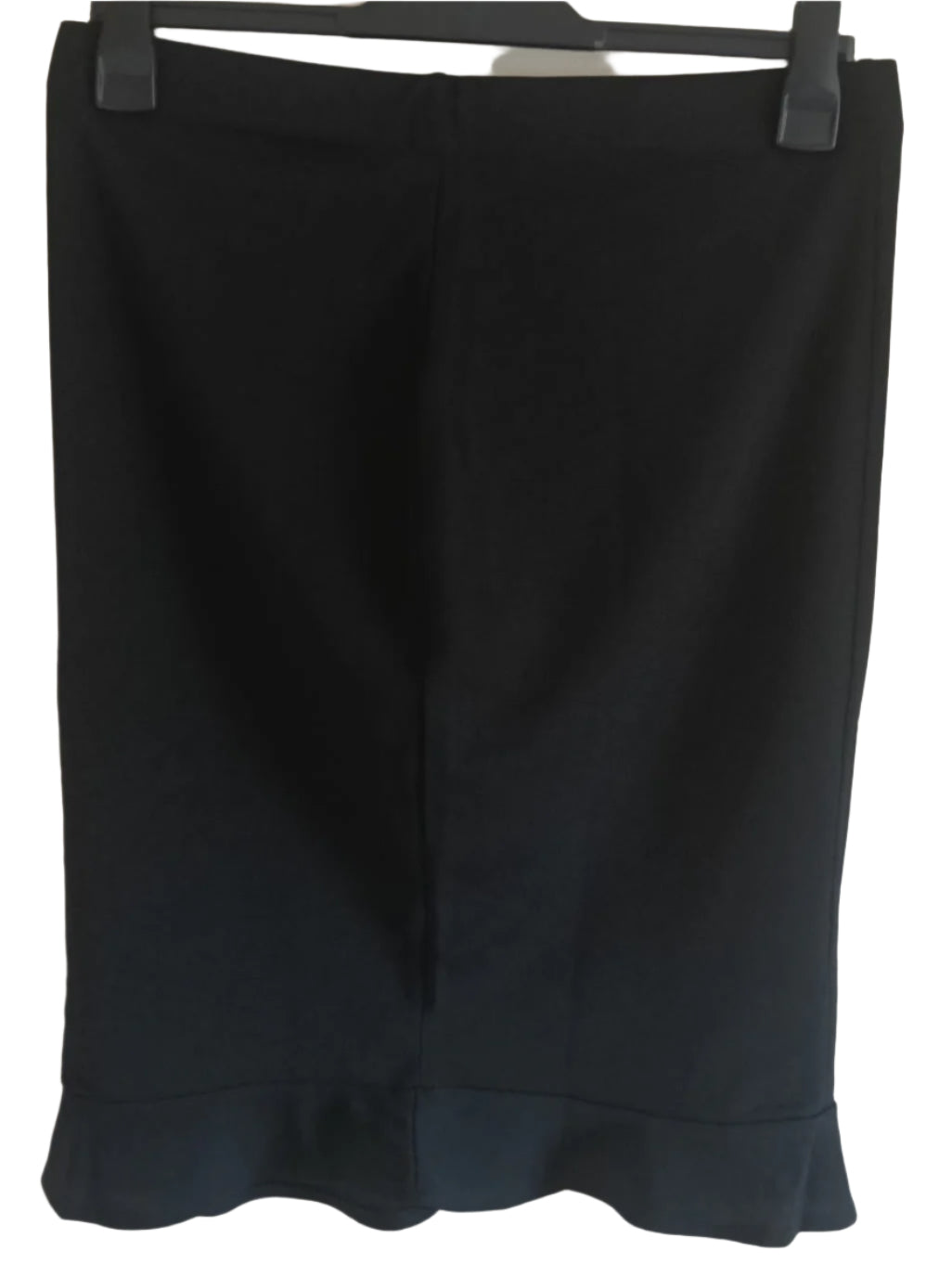 Black Skirt with Frill Hem