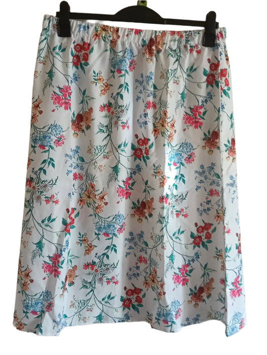 White Floral skirt