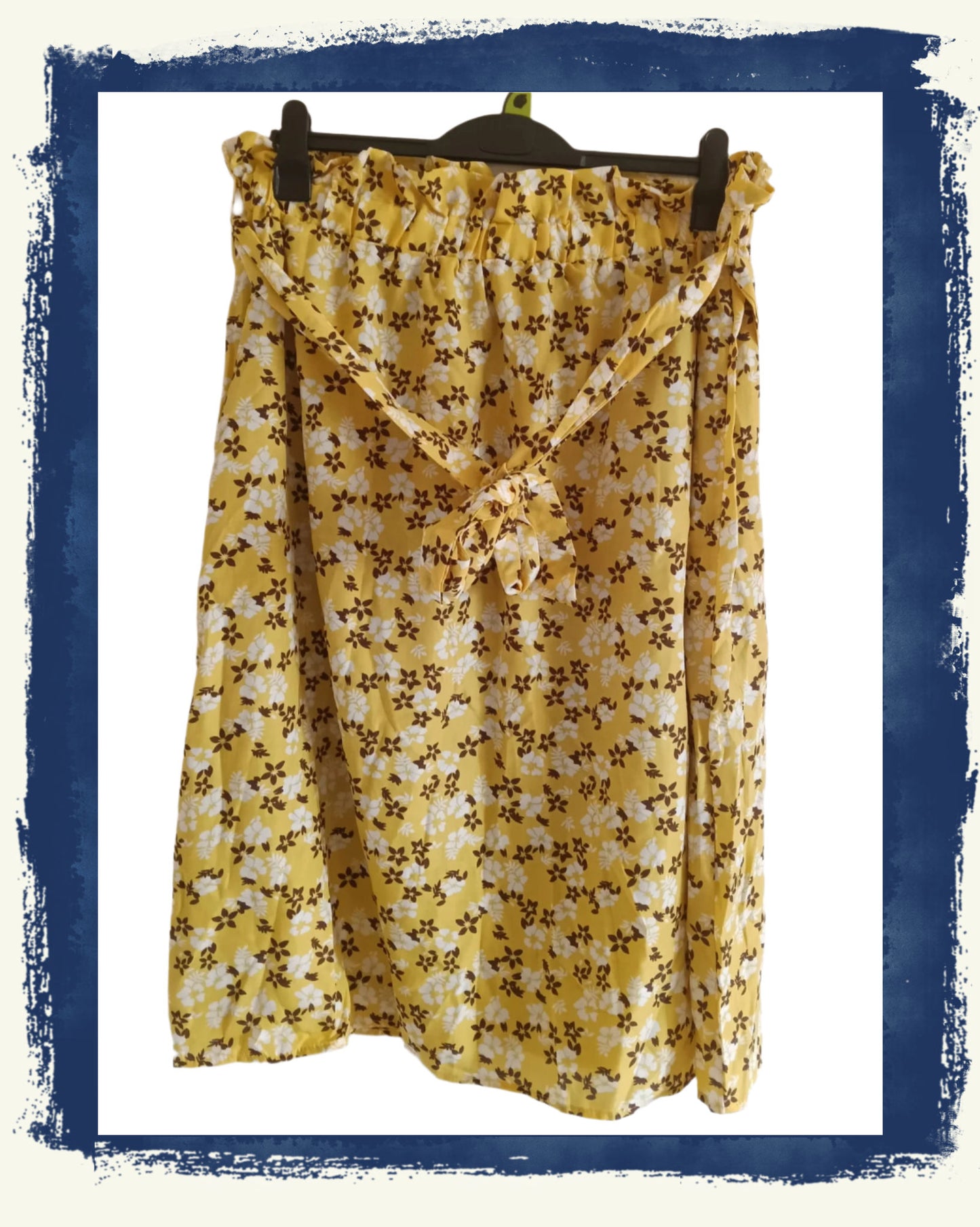 Mustard Yellow Floral Skirt