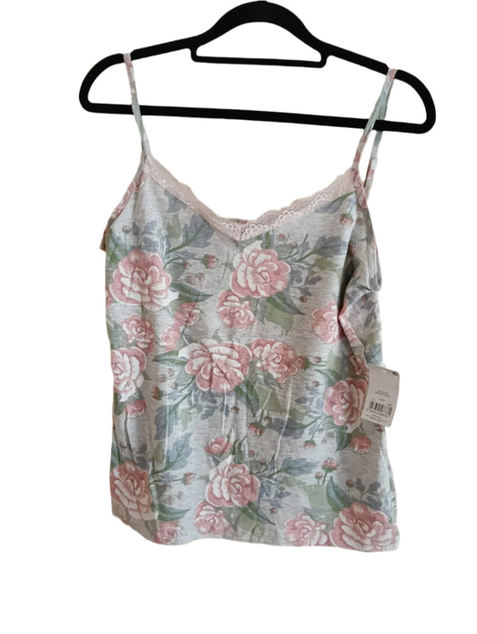Floral Vest Top with Lace Trim