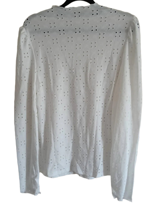 Eyelet Embroidery Long Sleeve T-Shirt