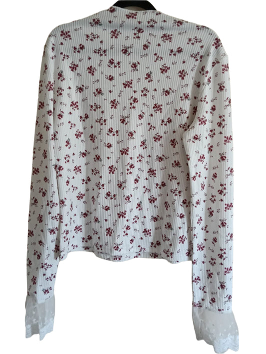 Floral Jumper with Lace Cuffs