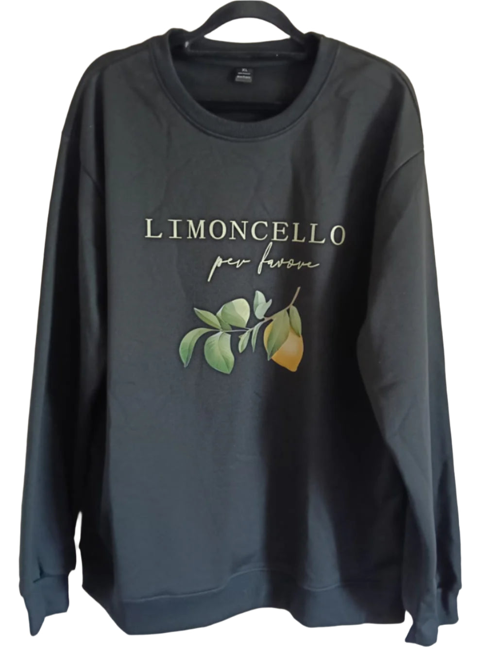Black Sweatshirt with Limoncello Graphic