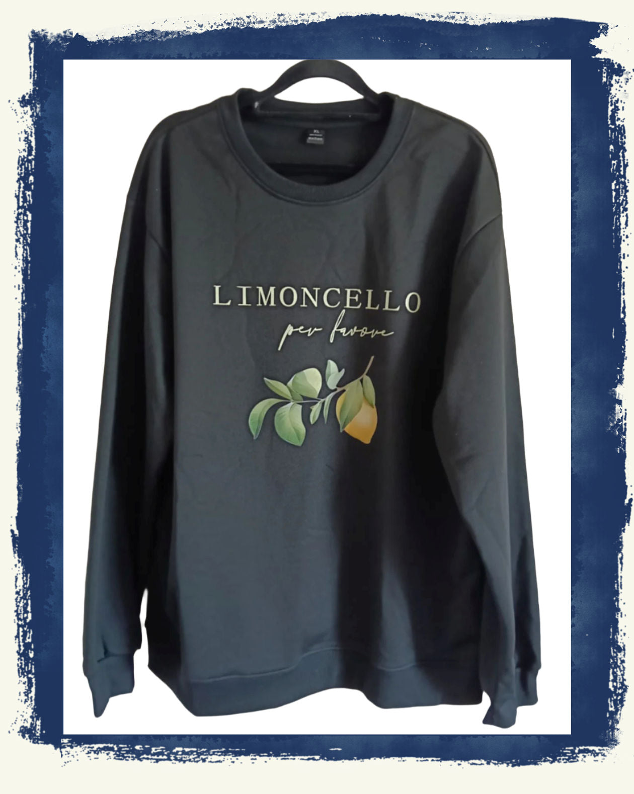 Black Sweatshirt with Limoncello Graphic