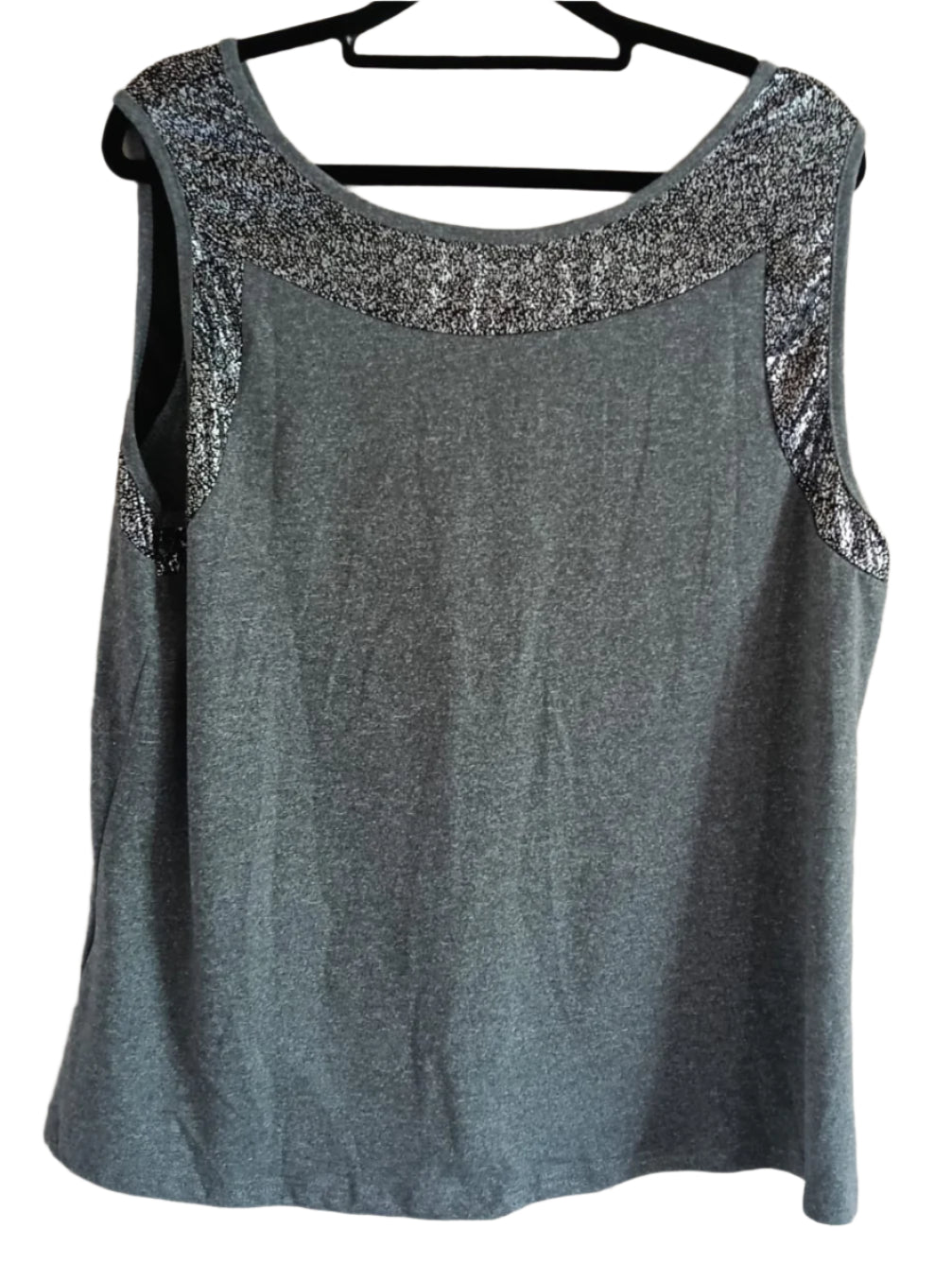 Sleeveless Top with Sparkle Trim