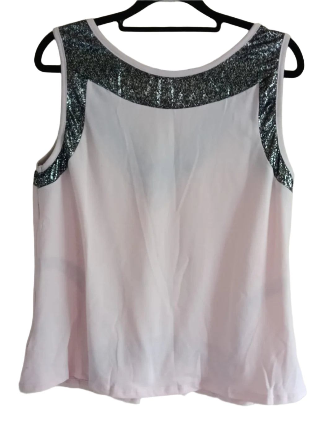 Sleeveless Top with Sparkle Trim