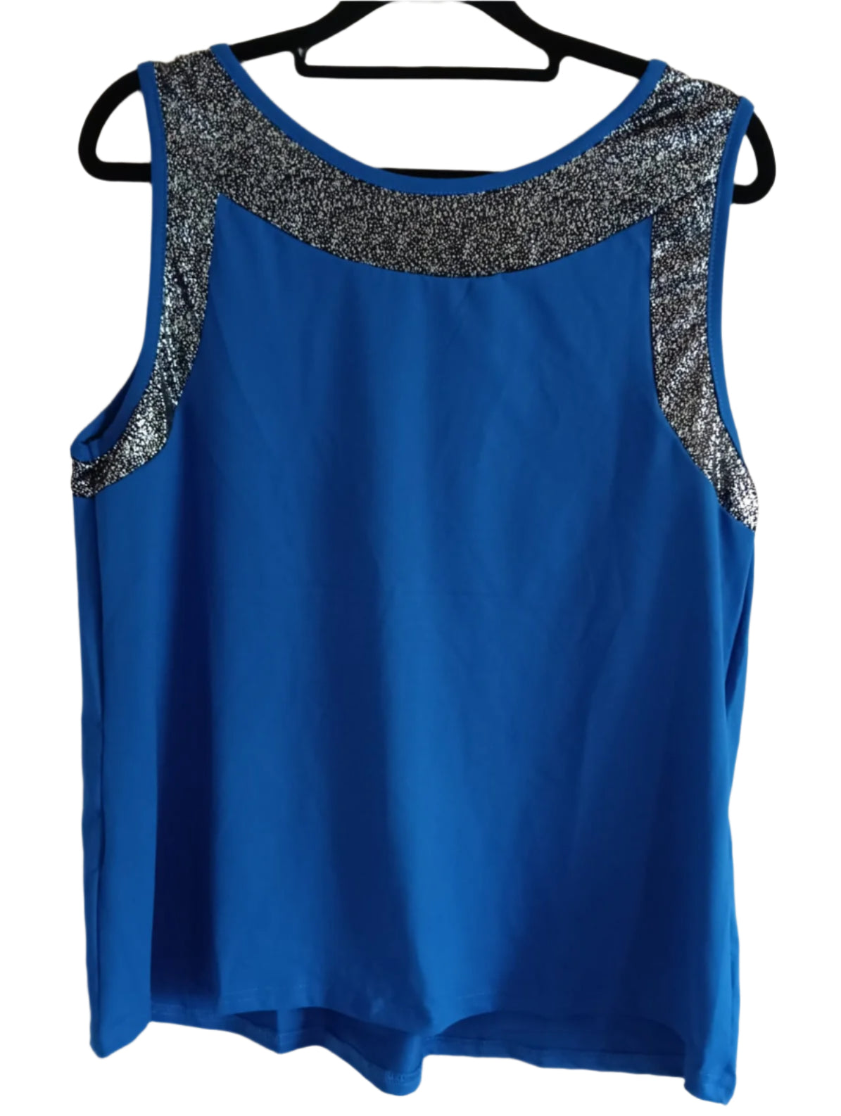 Sleeveless Top with Sparkle Trim