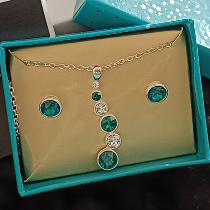 Avon Journey Birthstone Necklace and Earring Set