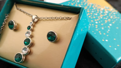 Avon Journey Birthstone Necklace and Earring Set