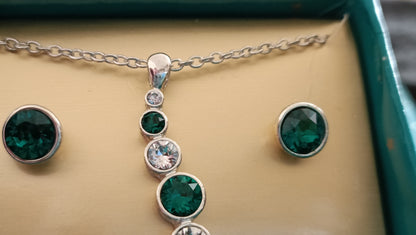Avon Journey Birthstone Necklace and Earring Set
