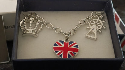 Avon Union Jack Charm Bracelet