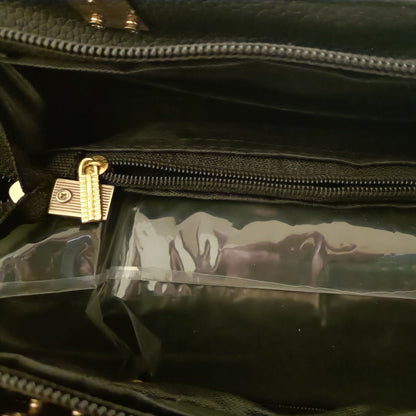 Black Bag with Gold Accents