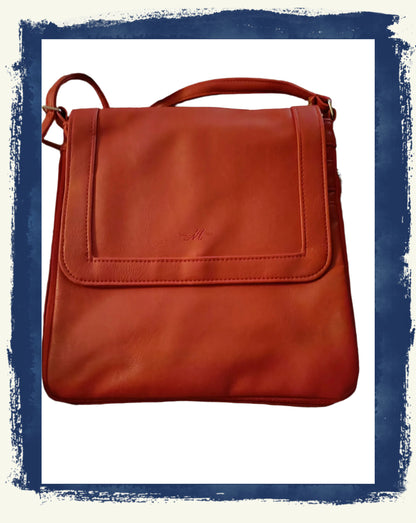 Red Expandable Cross-Body/Shoulder Bag