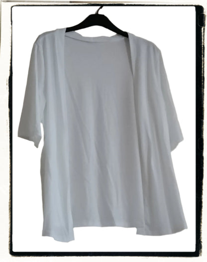 Short Sleeve Open Front Cardigan