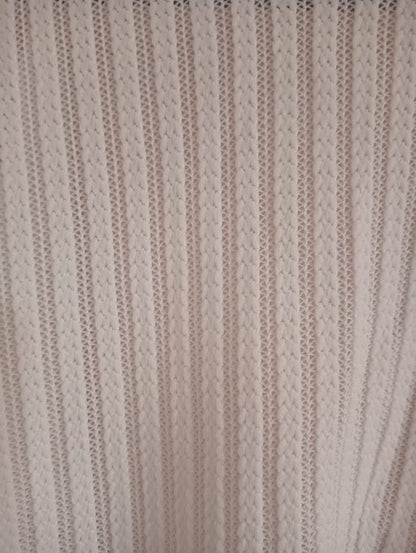 Cream Lightweight Long Sleeved Ribbed Cardigan