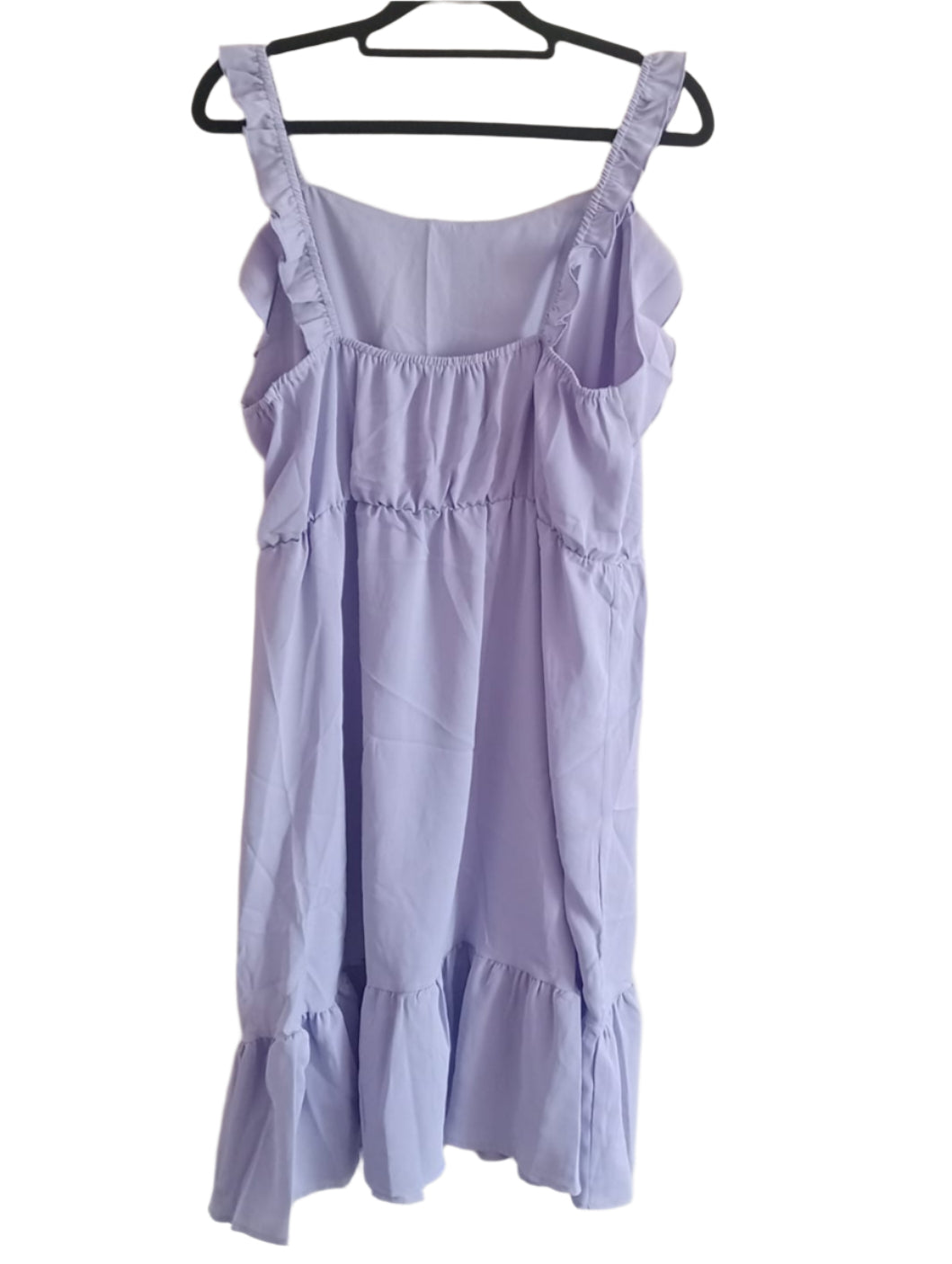 Lilac Strappy Dress with Frill Detail