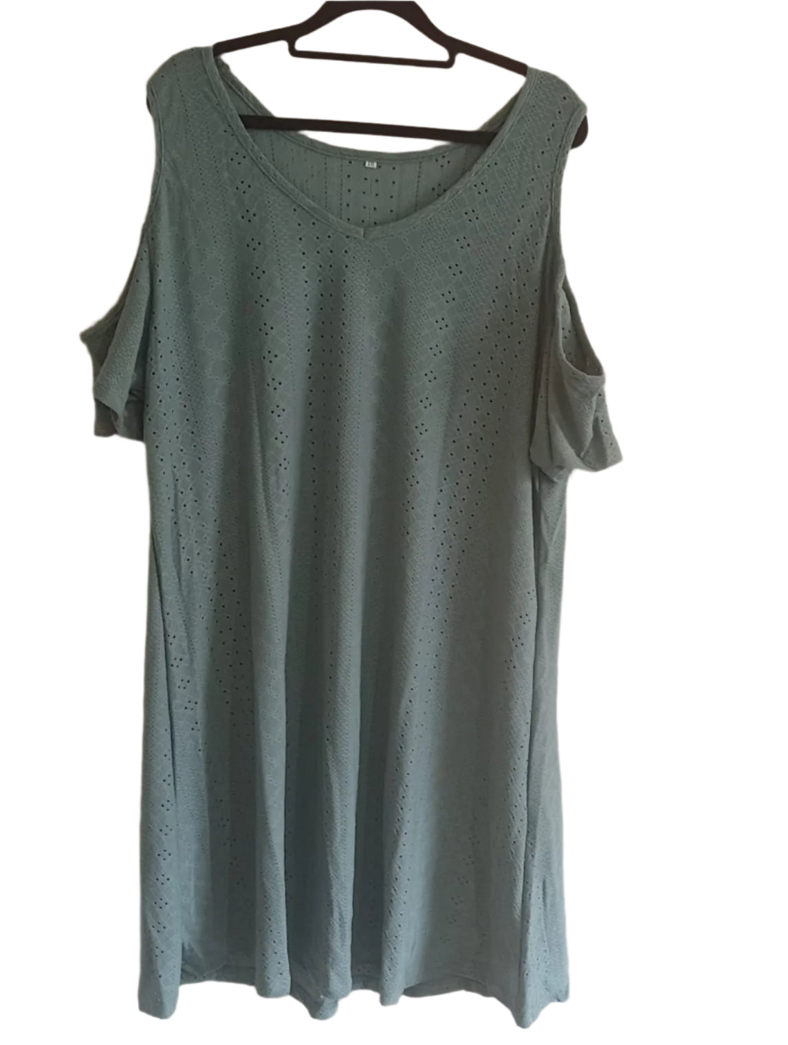 Eyelet Embroidery Cold Shoulder Dress