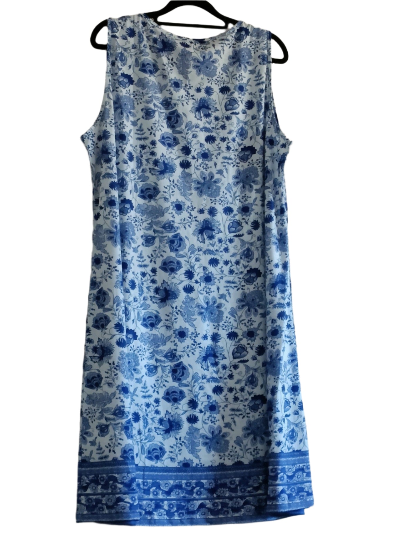 Sleeveless Blue Floral Dress