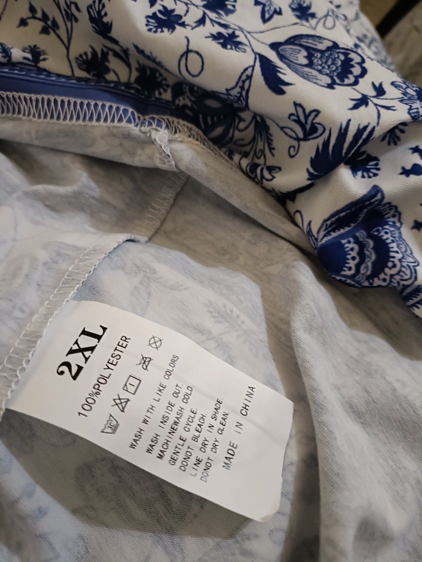 Sleeveless Blue Floral Dress