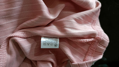 Dusky Pink V Neck Top with Sparkle Bar
