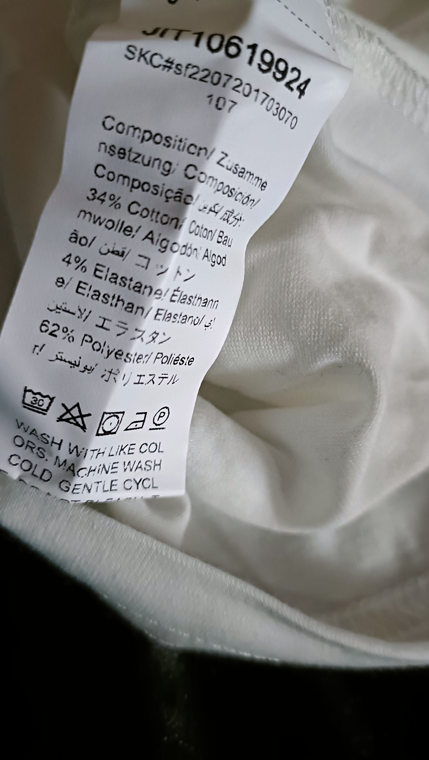 White T Shirt with Embroidered Green Hearts and Lace Trim