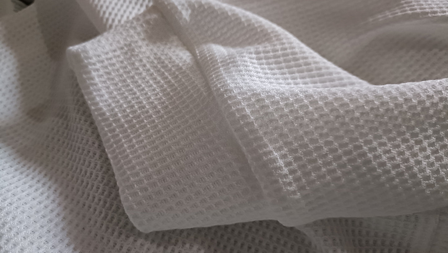 White Button Through Waffle Cardigan