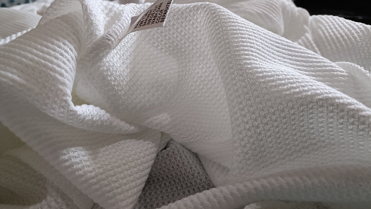 White Button Through Waffle Cardigan
