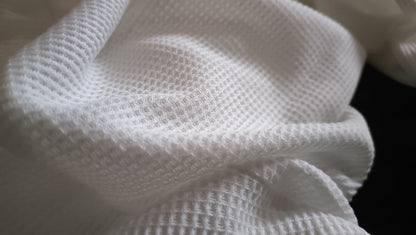 White Button Through Waffle Cardigan