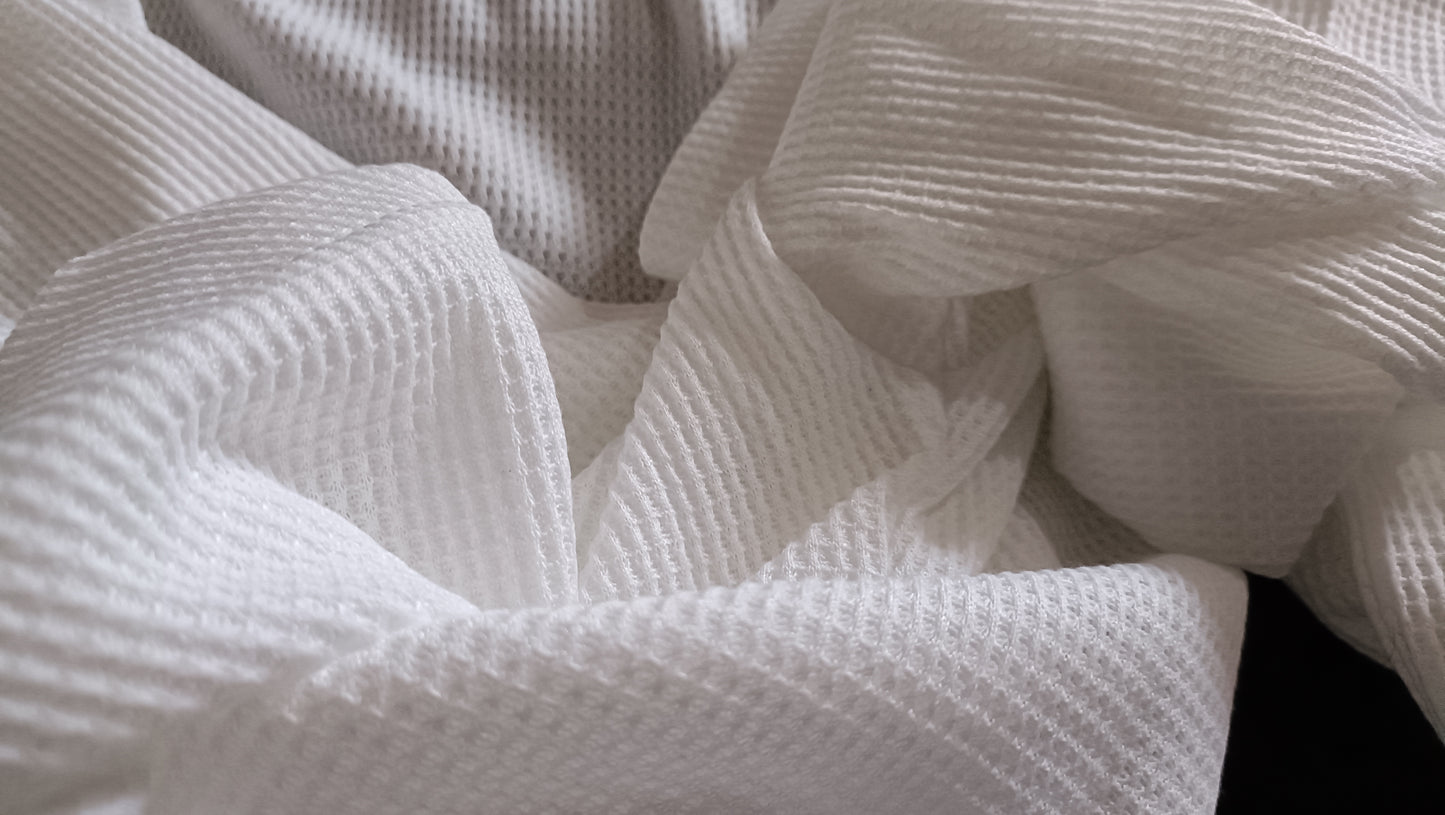 White Button Through Waffle Cardigan
