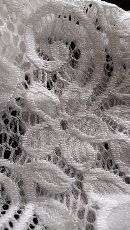 Off White Open Front Cardigan/Jacket with Lace Sleeves