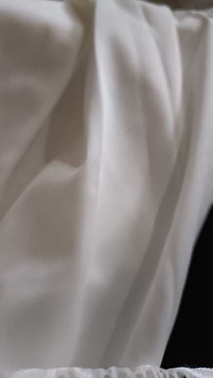 Off White Open Front Cardigan/Jacket with Lace Sleeves