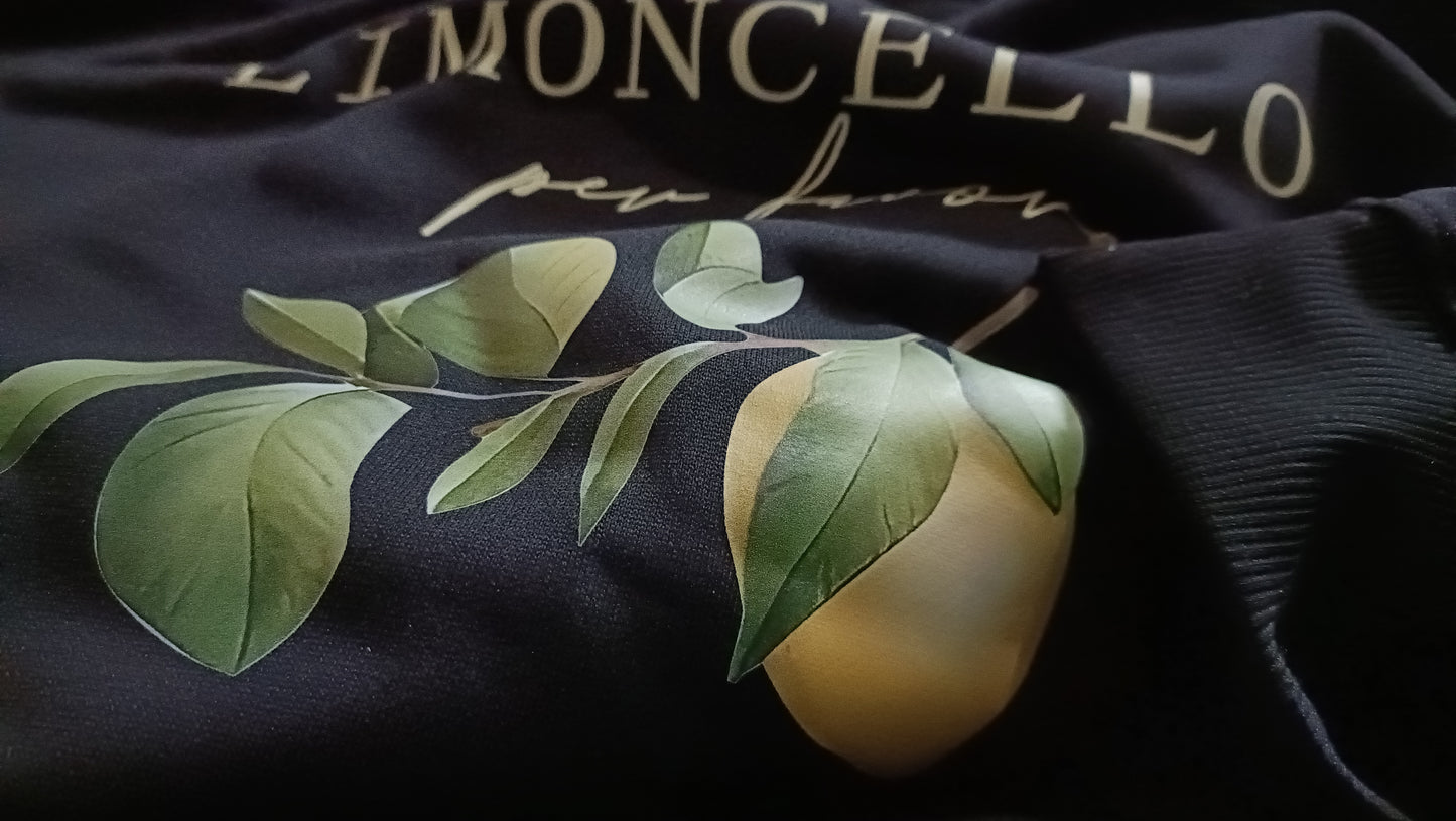 Black Sweatshirt with Limoncello Graphic