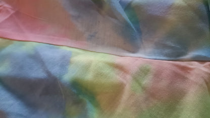 Pastel Tie Dye T-Shirt with Front Knot Detail