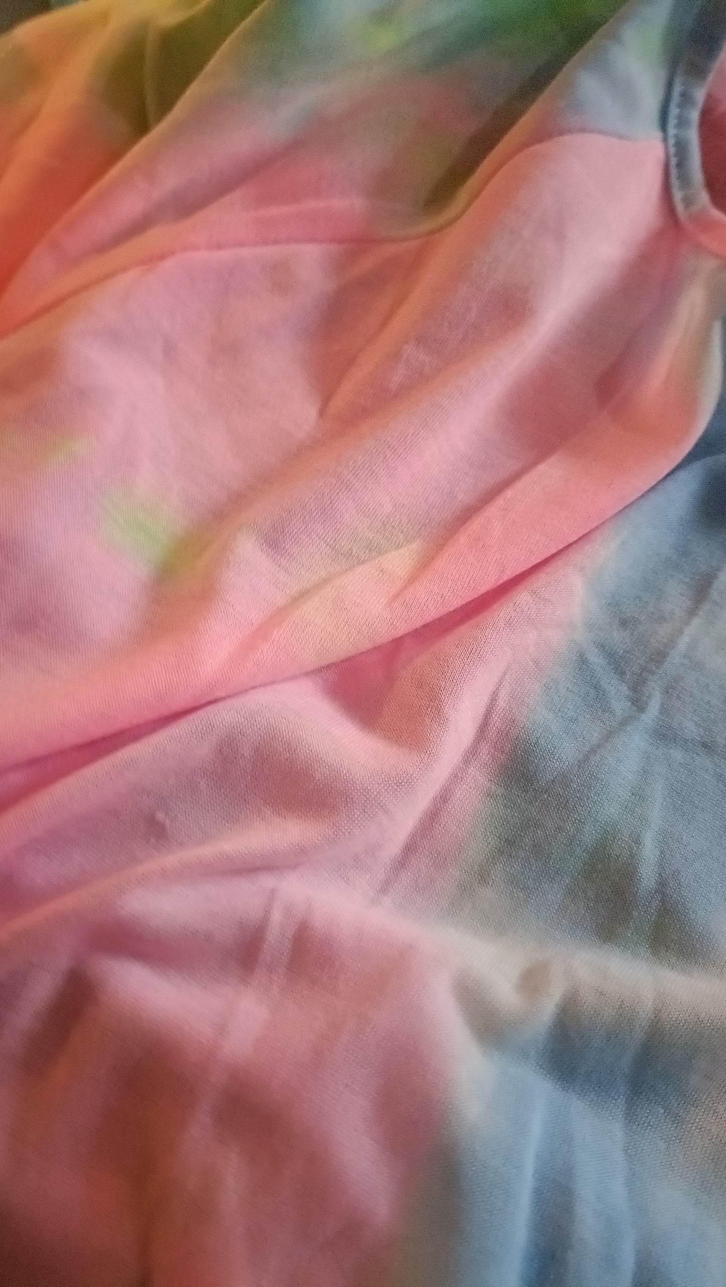 Pastel Tie Dye T-Shirt with Front Knot Detail