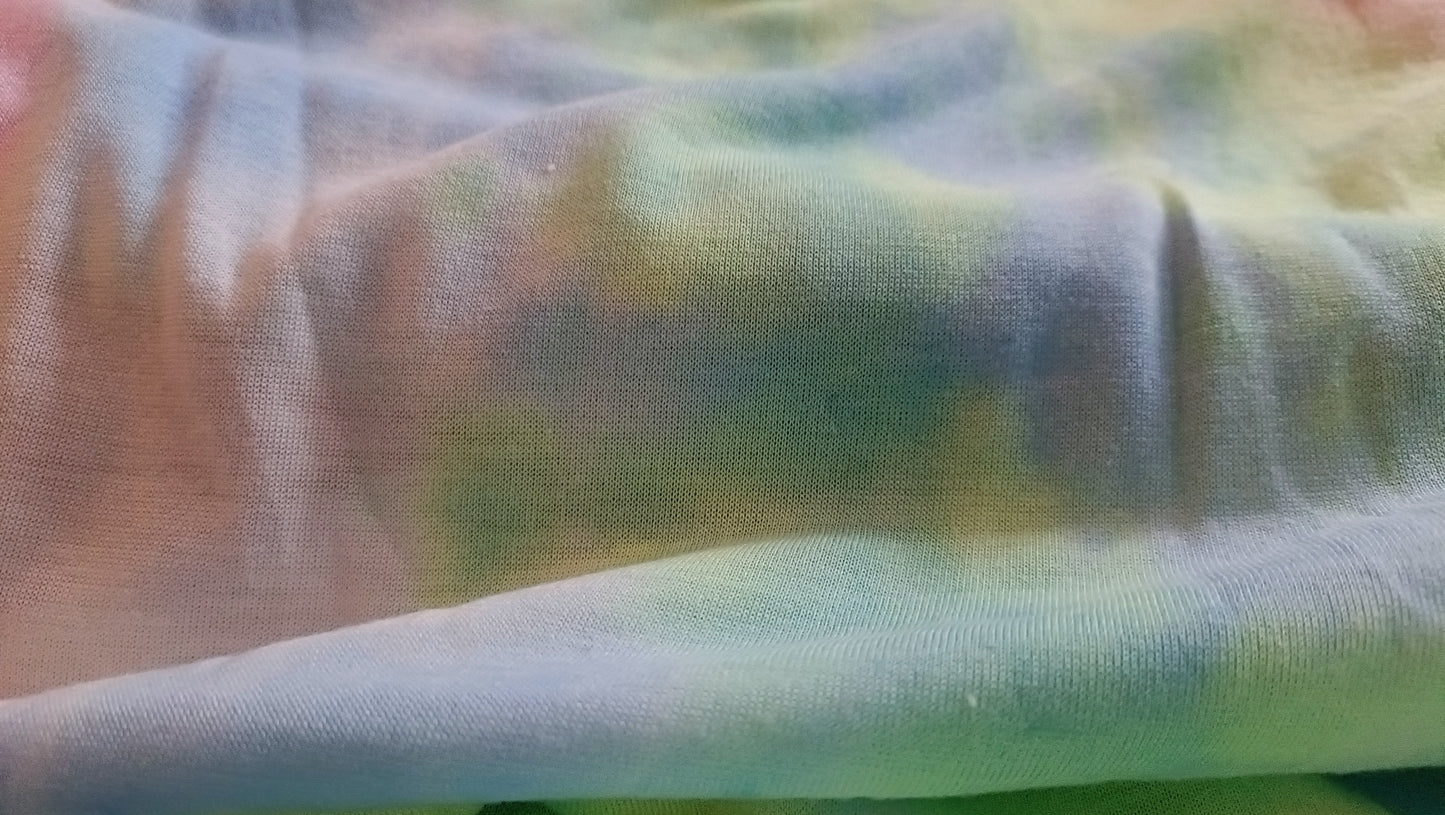 Pastel Tie Dye T-Shirt with Front Knot Detail