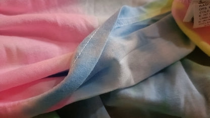 Pastel Tie Dye T-Shirt with Front Knot Detail