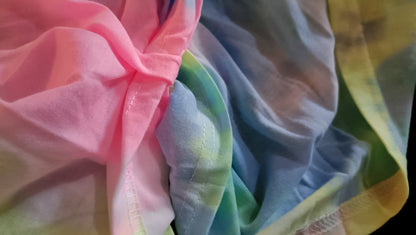 Pastel Tie Dye T-Shirt with Front Knot Detail